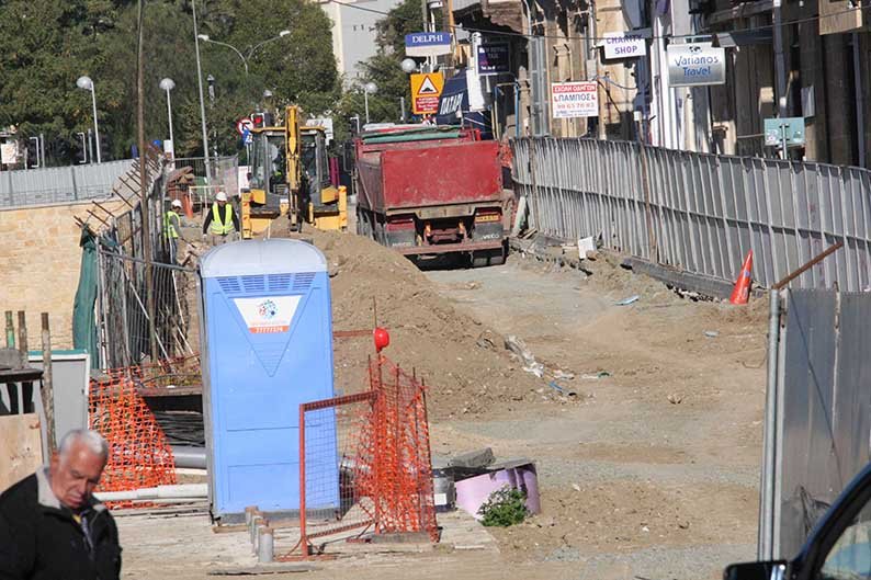 What was the main access between the top of Ledra St and Solomou Square has been blocked for months with no signs of progress