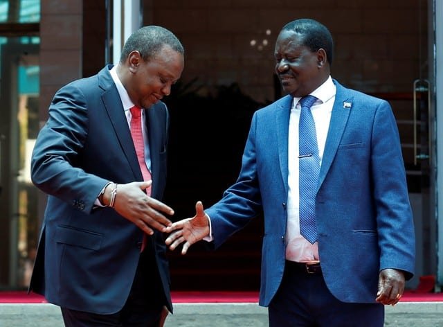 Kenyatta, Odinga meet with pledge to unite Kenyans after chaotic polls Kenyatta, Odinga meet with pledge to unite Kenyans after chaotic polls