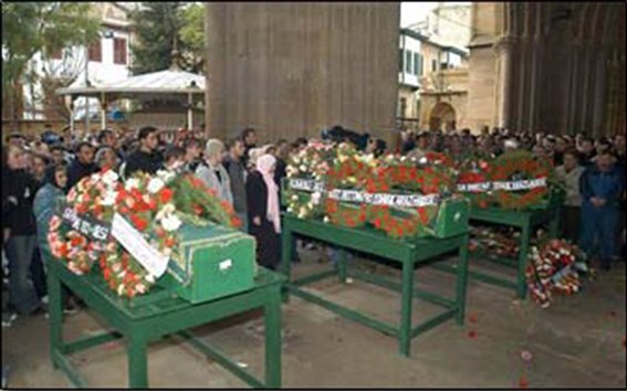 The funeral of the Guzelyurtlu family in 2005