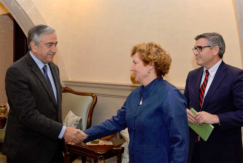 Turkish Cypriot leader Akinci meeting the American ambassador on Saturday