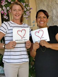 Mikka Heaney and Dikla Smith from the Gift of Love charity