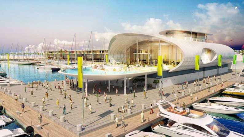 Artist's impression of the now defunct Zenon project for Larnaca marina