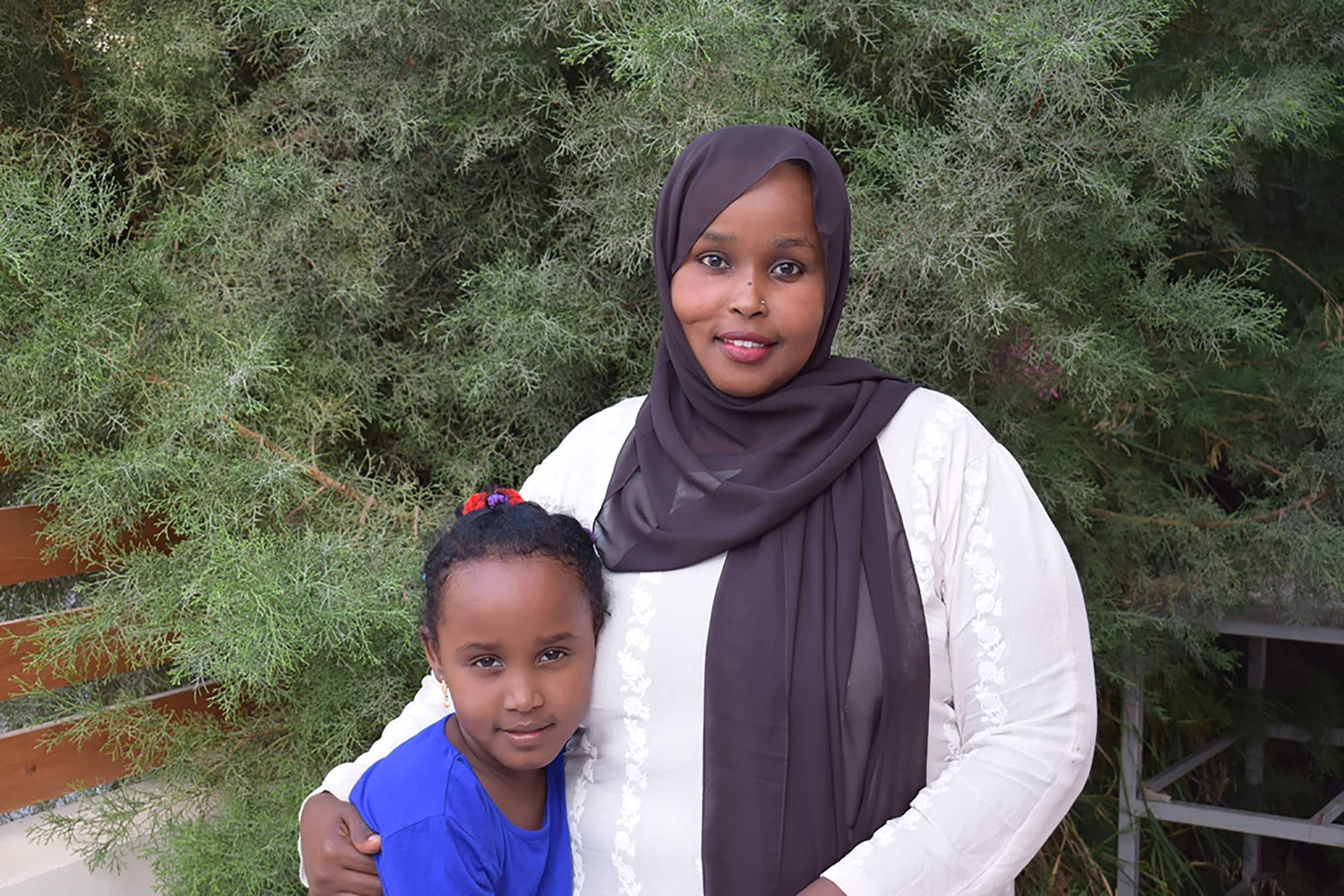 Somali mother reunited with daughter after three years apart.