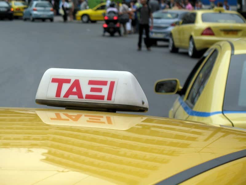 Greek Taxi Drivers Strike In Protest Against Ridehailing Fir