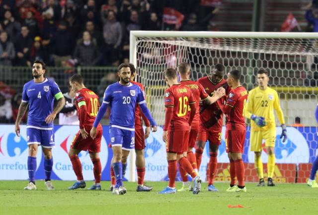 Cyprus thrashed by Belgium in Euro qualifier