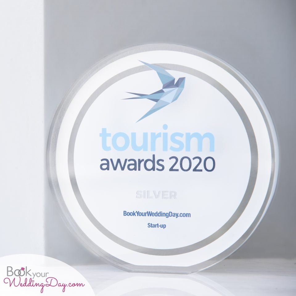 BookYourWeddingDay.com, the international online booking platform for the wedding tourism, won another honorary award, this time in Greek Tourism Awards 2020. The globally innovative online platform, which was founded in 2017 in Cyprus and started its operations as a start-up, won the Silver Award in Innovation – a category that was introduced this year at the Greek Tourism Awards for the very first time.