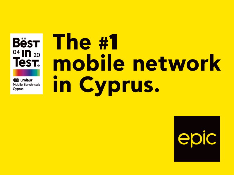 In June 2019, Epic, which was acquired by Monaco Telecom, promised "great value and great network" to the public. telecommunications Cyprus network Cyta