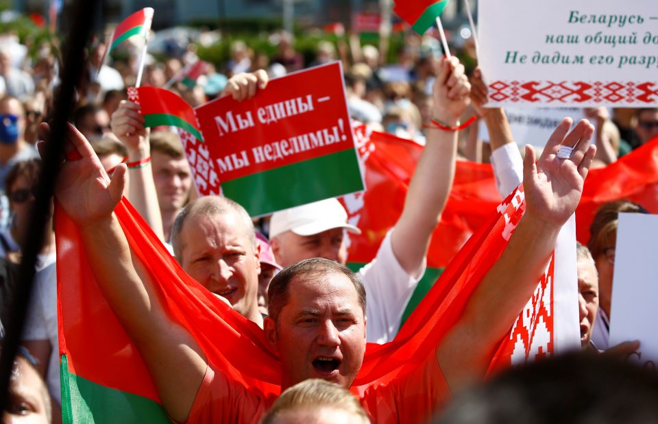 Rally In Support Of Belarusian President Alexander Lukashenko In Minsk