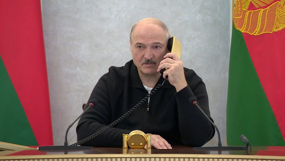 Belarusian President Alexander Lukashenko Works At The Independence Palace In Minsk