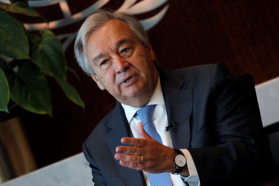 United Nations Secretary General Antonio Guterres During Interview With Reuters At U.n. Headquarters In New York
