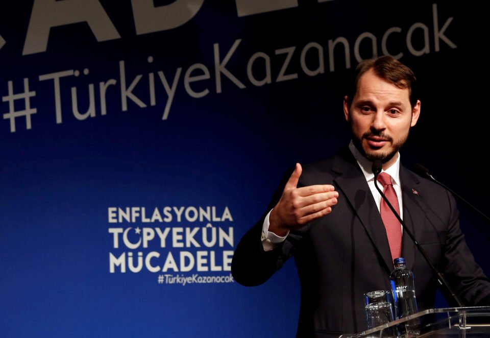 File Photo: Turkish Finance Minister Albayrak Speaks During An Event To Announce His Programme To Fight Inflation, In Istanbul