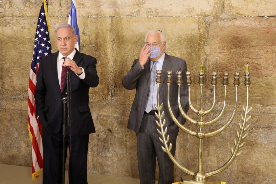File Photo: Israeli Pm Netanyahu And U.s. Ambassador To Israel Friedman Light The First Hanukkah At The Western Wall In Jerusalem's Old City