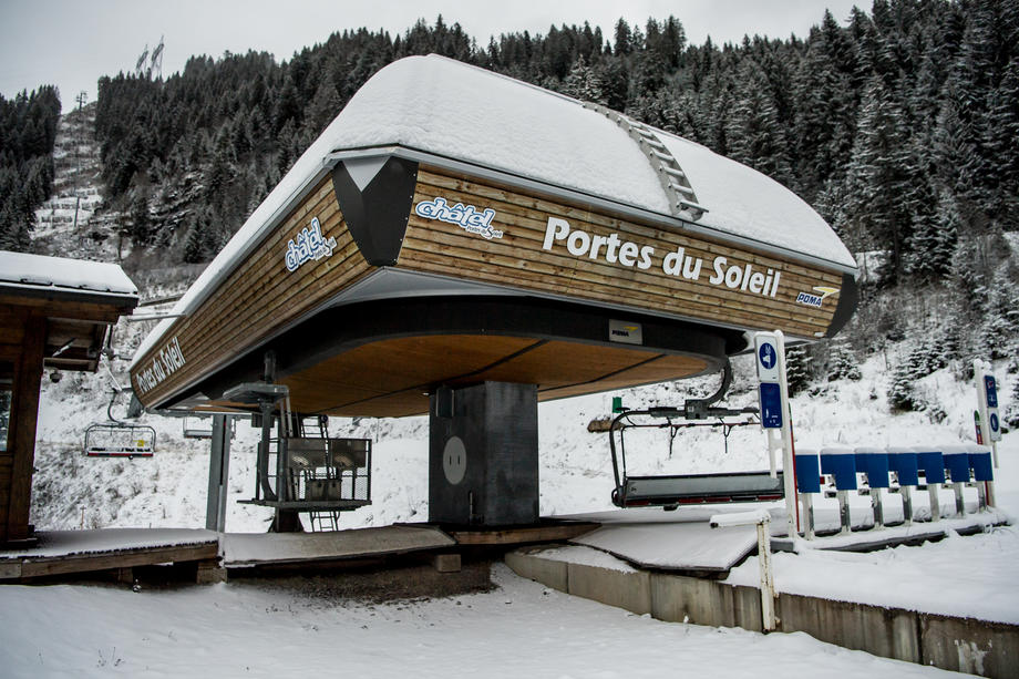 Ski Lifts Closed Due To Coronavirus Restrictions In Chatel, France