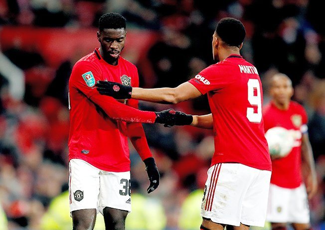 Axel Tuanzebe And Anthony Martial File Photo