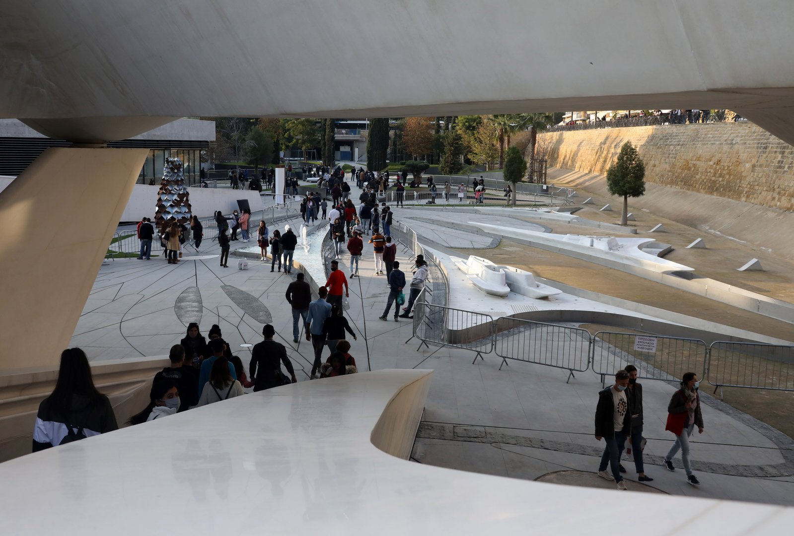 image Moat section of new Eleftheria square finally opened to the public
