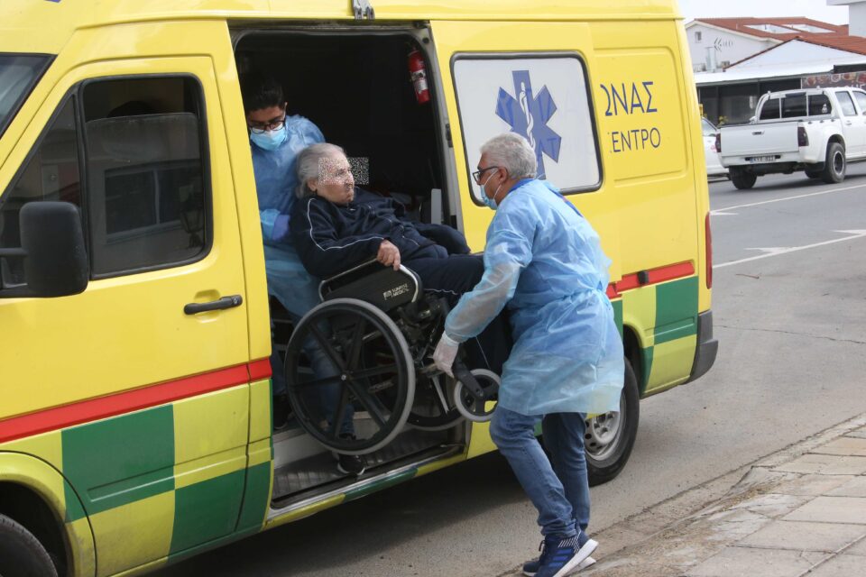 Feautre George Elderly Woman Being Taken Away From A Care Home After An Outbreak Of Cases