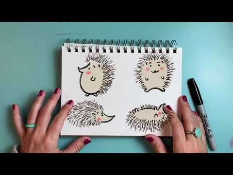 image How to draw a hedgehog from four different perspectives