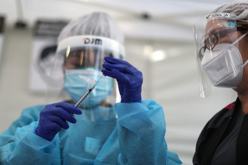 Healthcare Workers Prepare Pfizer Coronavirus Disease (covid 19) Vaccinations In Los Angeles