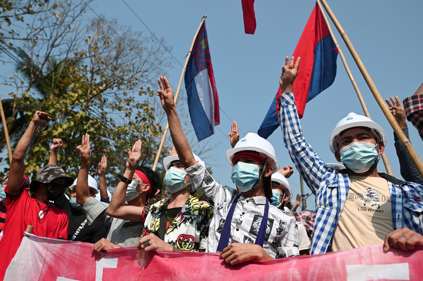 image Biggest protests in Myanmar since 2007 draw tens of thousands