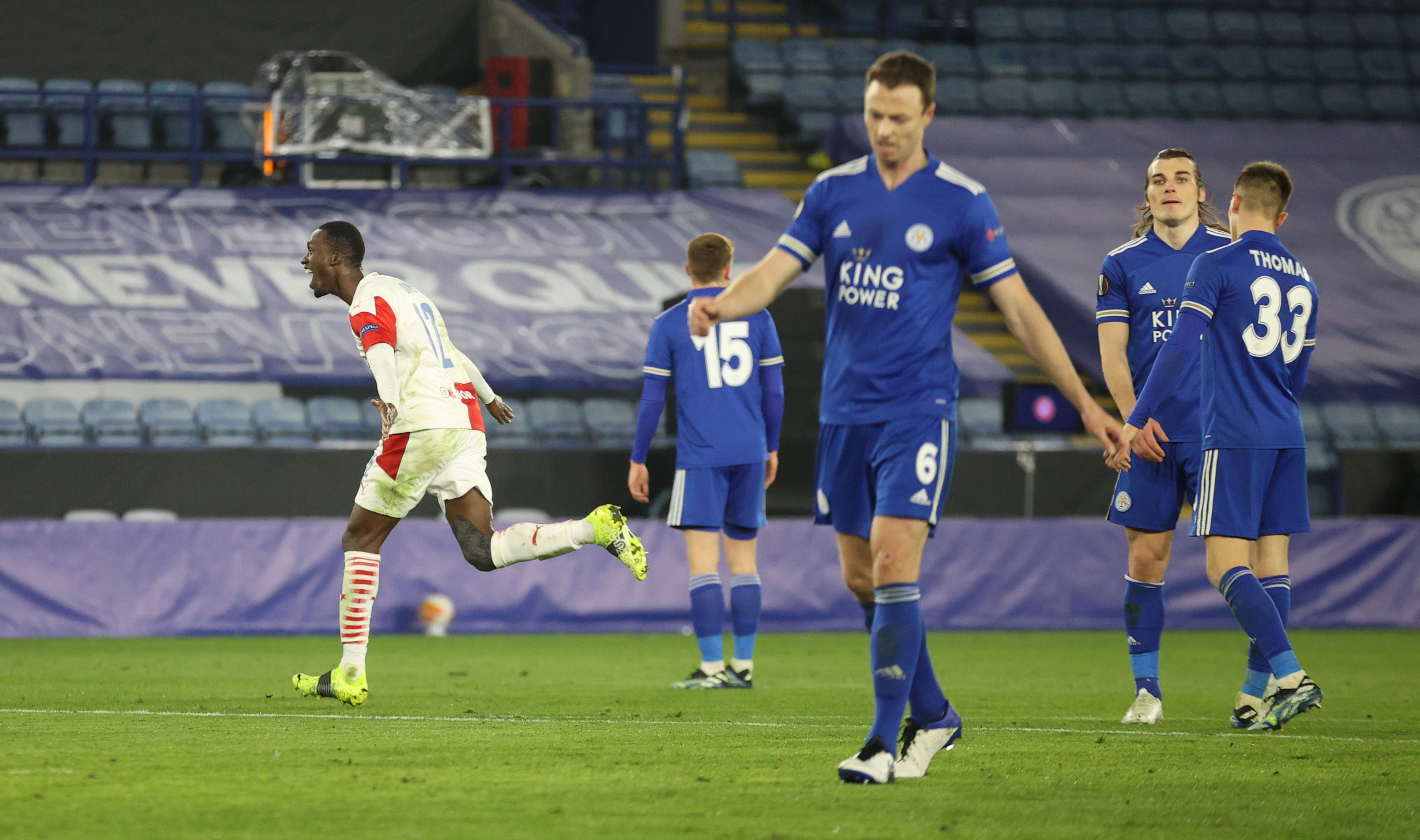 cover Leicester out of Europa League after defeat to Slavia Prague