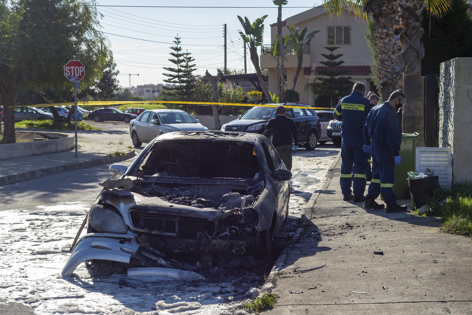 image Explosive device destroys car in Limassol