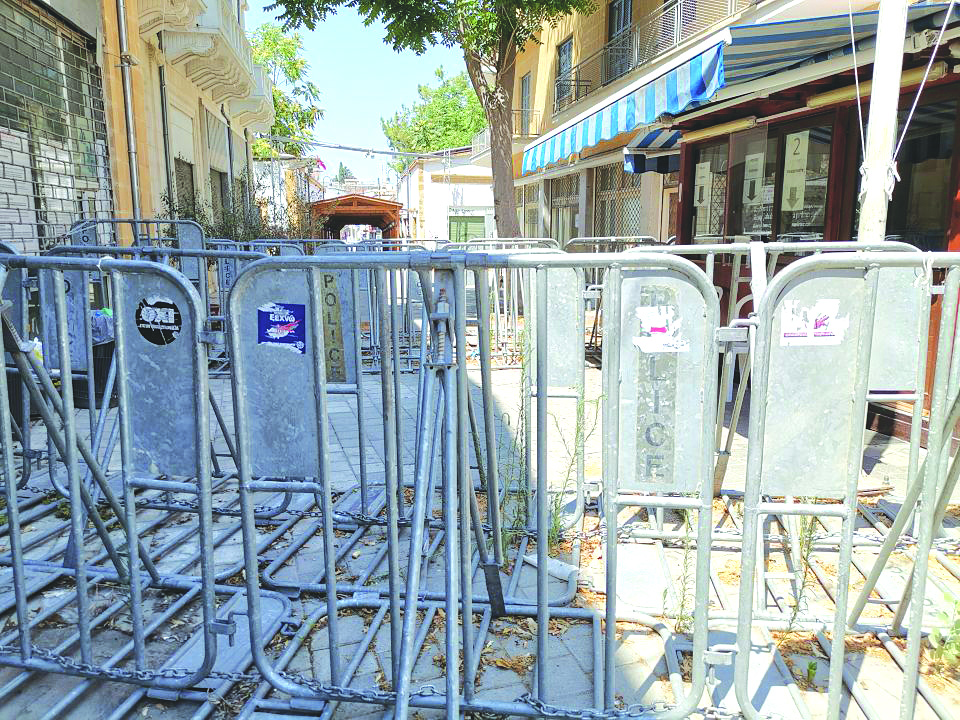 feature nick the ledra st crossing point in nicosia usually packed with tourists remains closed