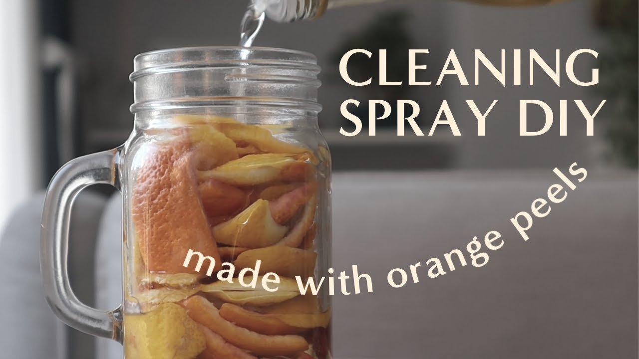 image How to make a DIY cleaning spray with orange peels and vinegar
