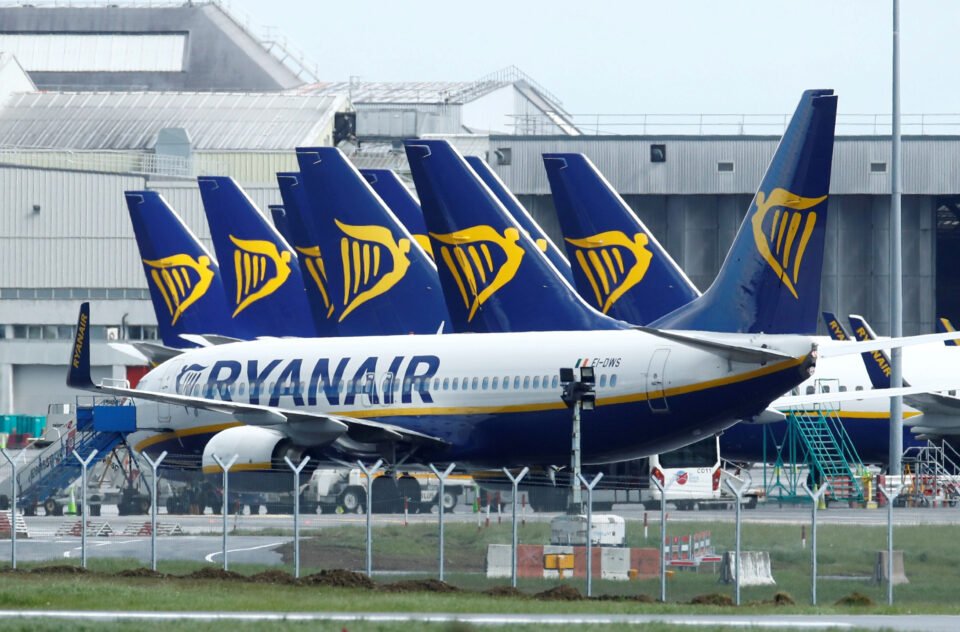 file photo: ryanair planes at dublin airport