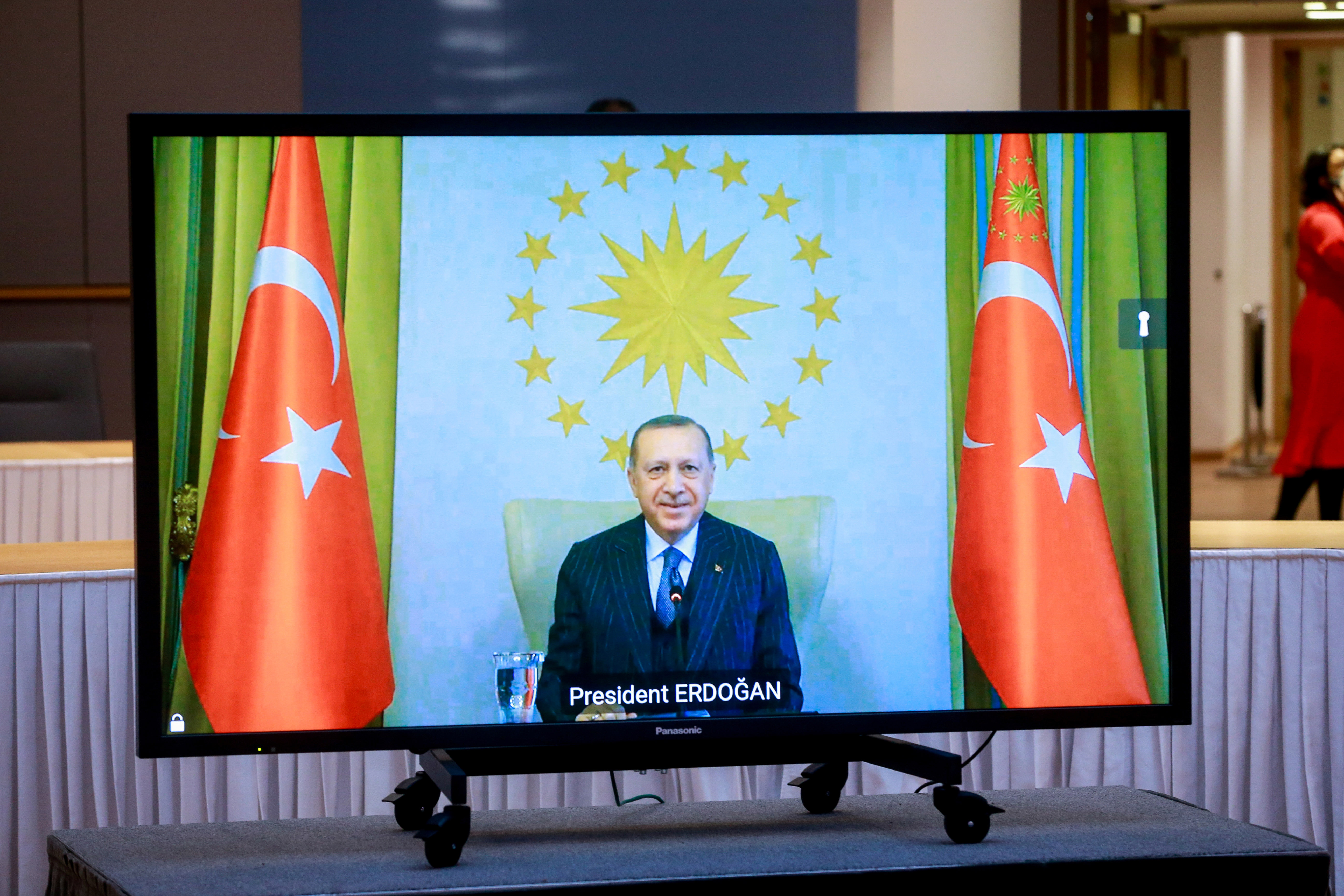image Erdogan, EU chiefs discuss ties, Cyprus, ahead of summit