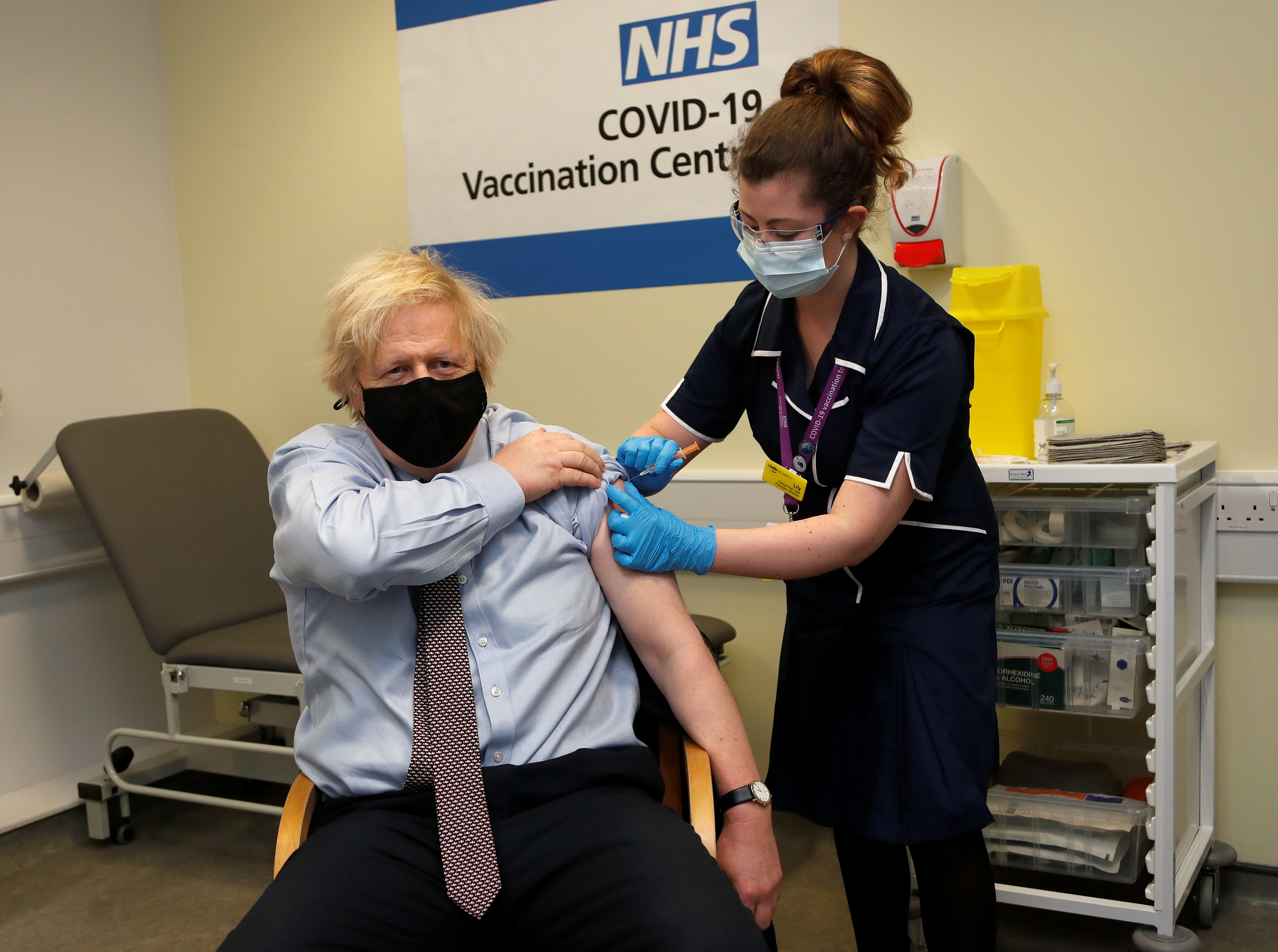 image PM Johnson gets his first dose of AstraZeneca vaccine