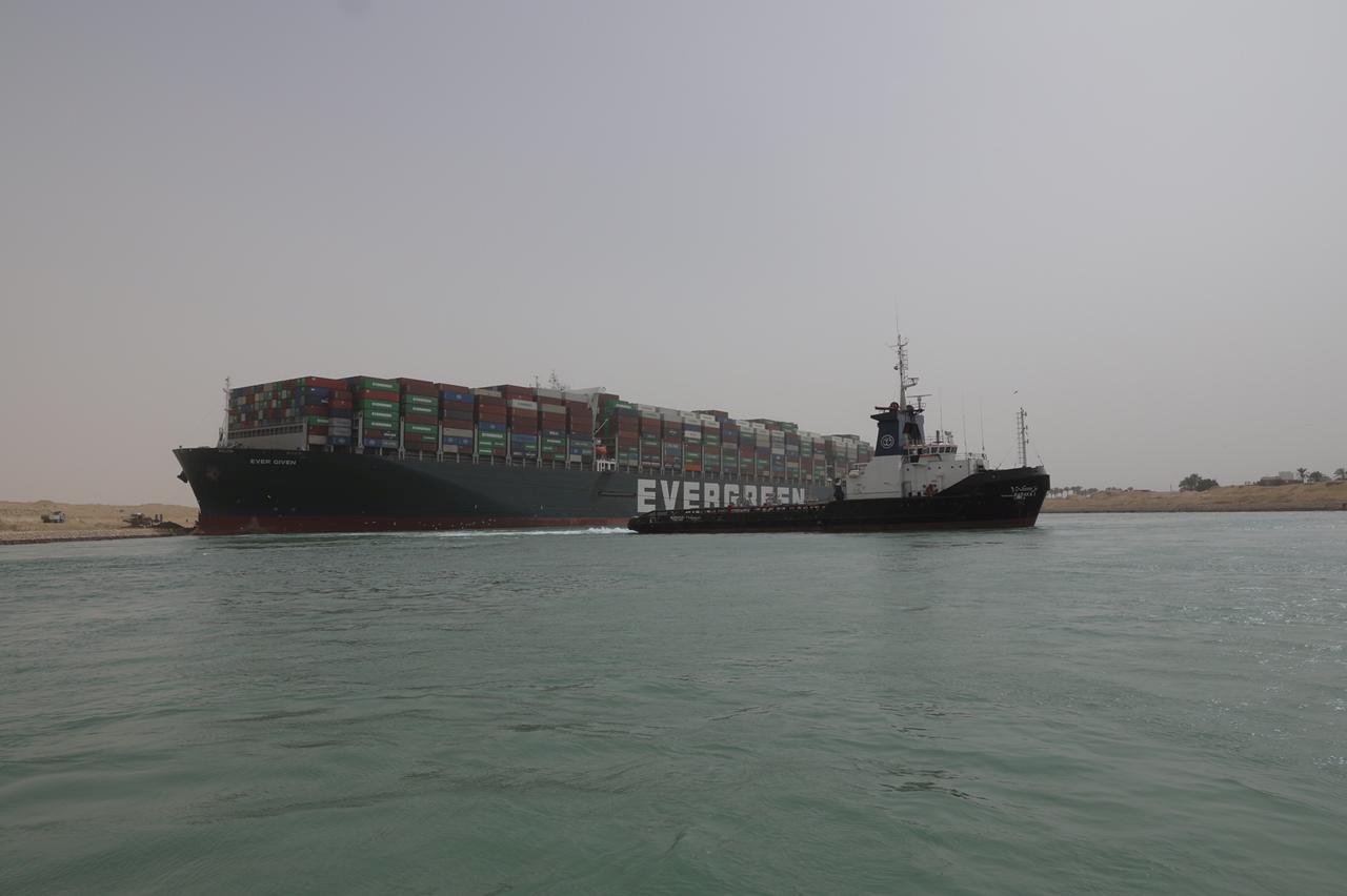image Global container crunch deepens with boxships stranded in Suez, could take weeks to move