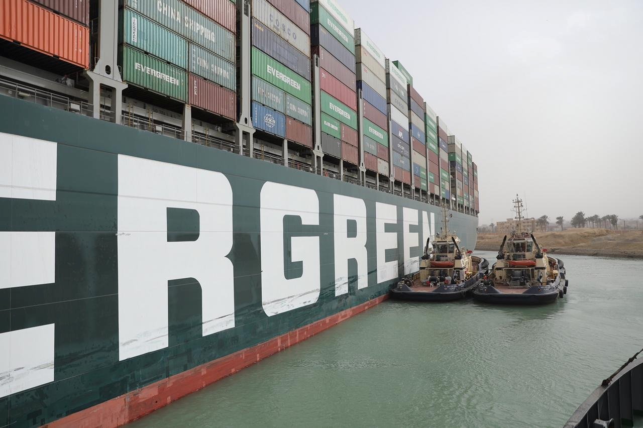 image Suez Canal suspends traffic as ship stuck like &#8216;beached whale&#8217;