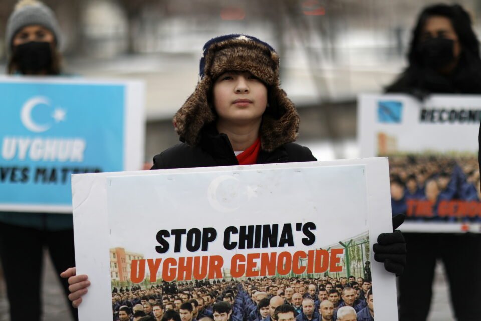 protest against china for uighur and muslim minorities in washington