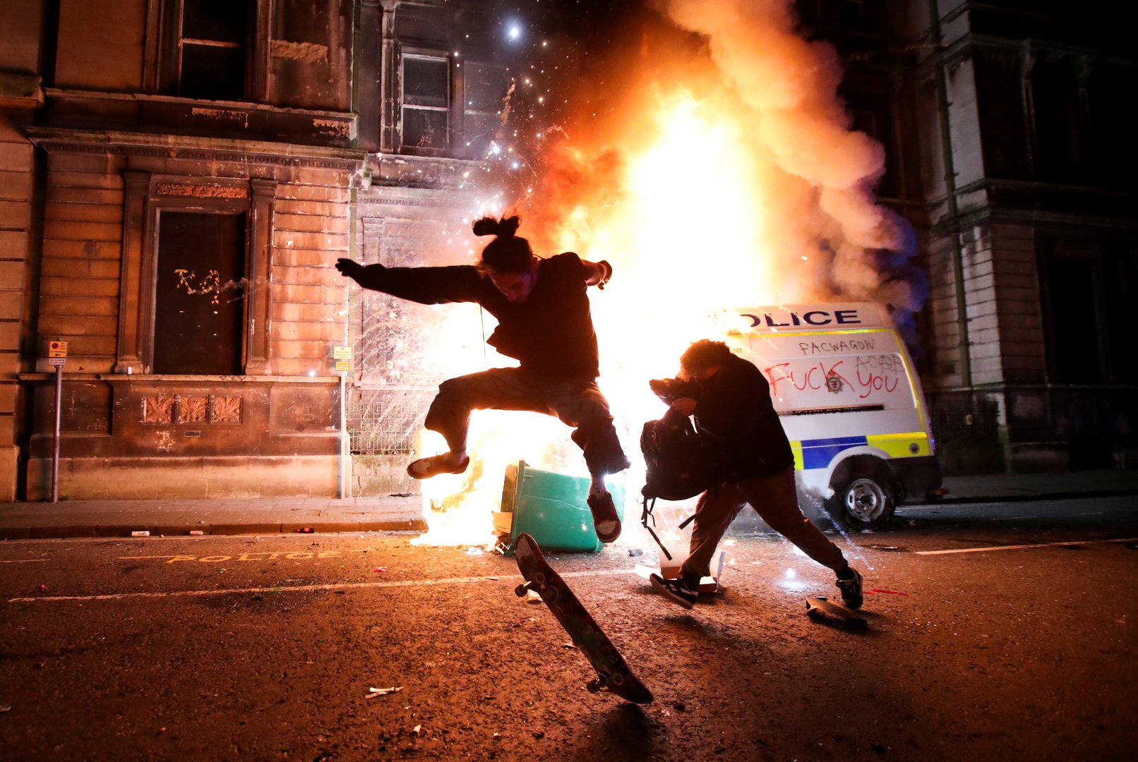 image &#8216;Kill the Bill&#8217; protest in Bristol turns violent, police injured, cars torched