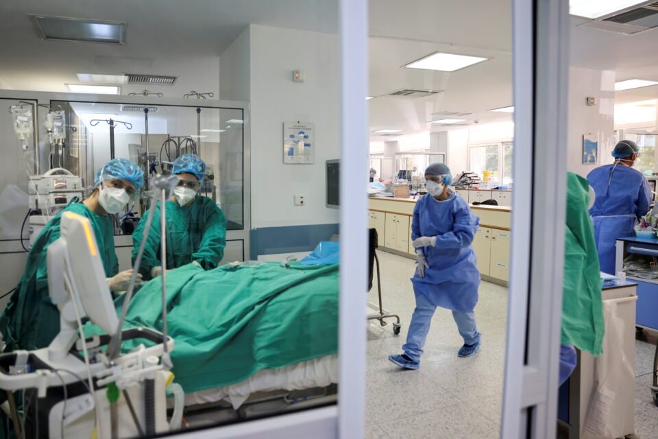 intensive care unit at sotiria hospital in athens