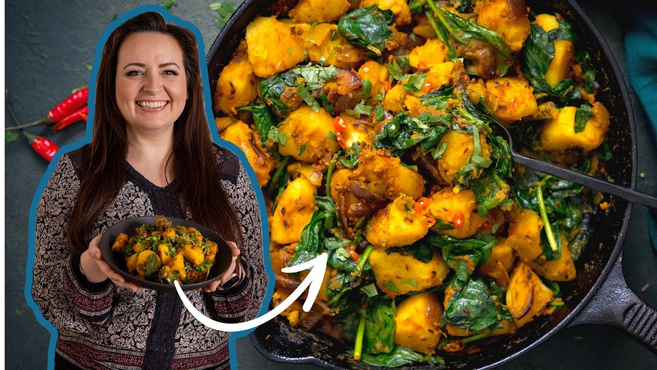 image Moreish weekday Saag Aloo with spinach and rice