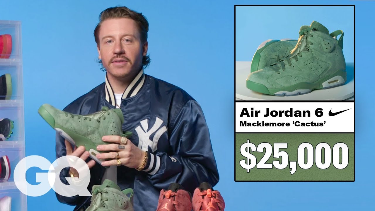 image Lace to the top: Macklemore&#8217;s collection of coveted sneaks