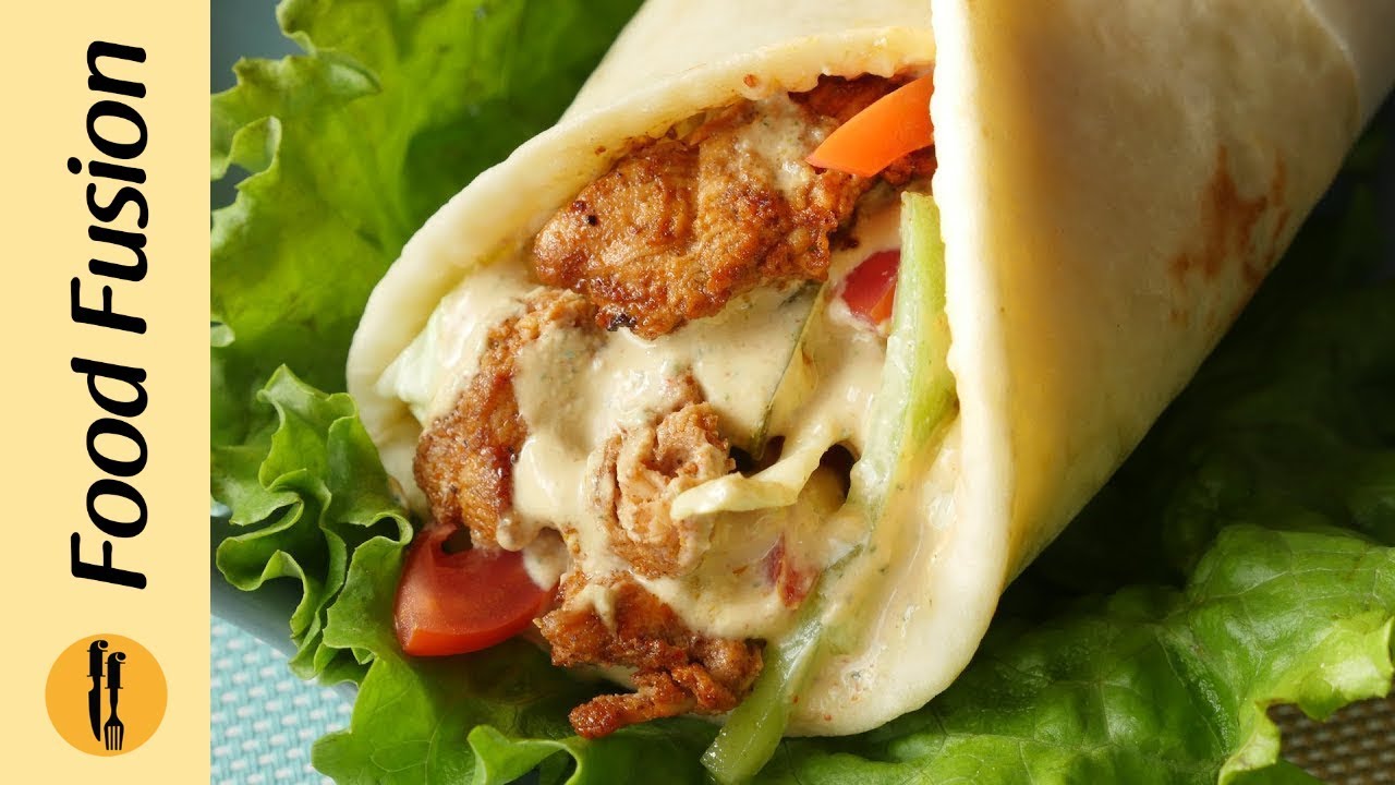 image Grilled Chicken Shawarma with Lebanese-style bread