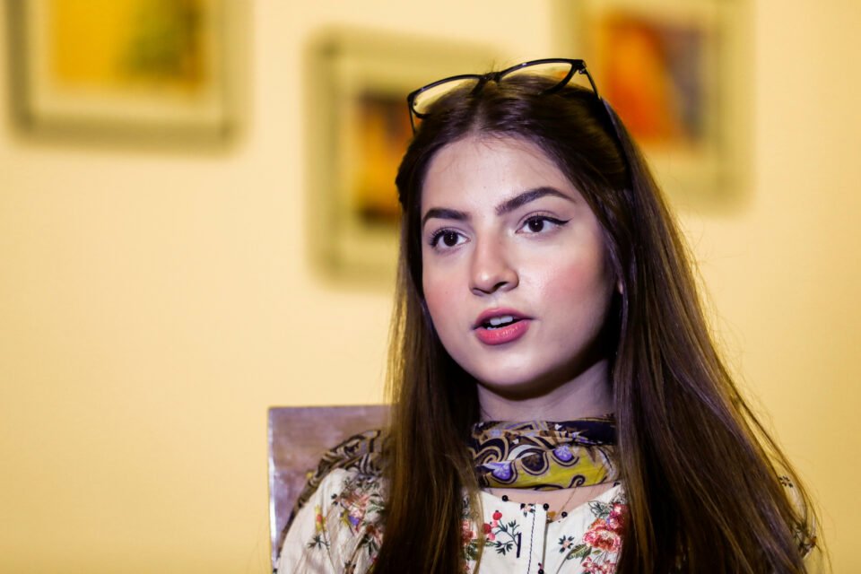 dananeer mobeen, a social media influencer who has become famous after her five second video went viral, speaks during an interview with reuters, in karachi, pakistan