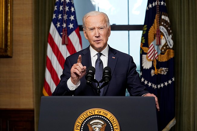 u.s. president joe biden delivers remarks on his plan to withdraw american troops from afghanistan, at the white house