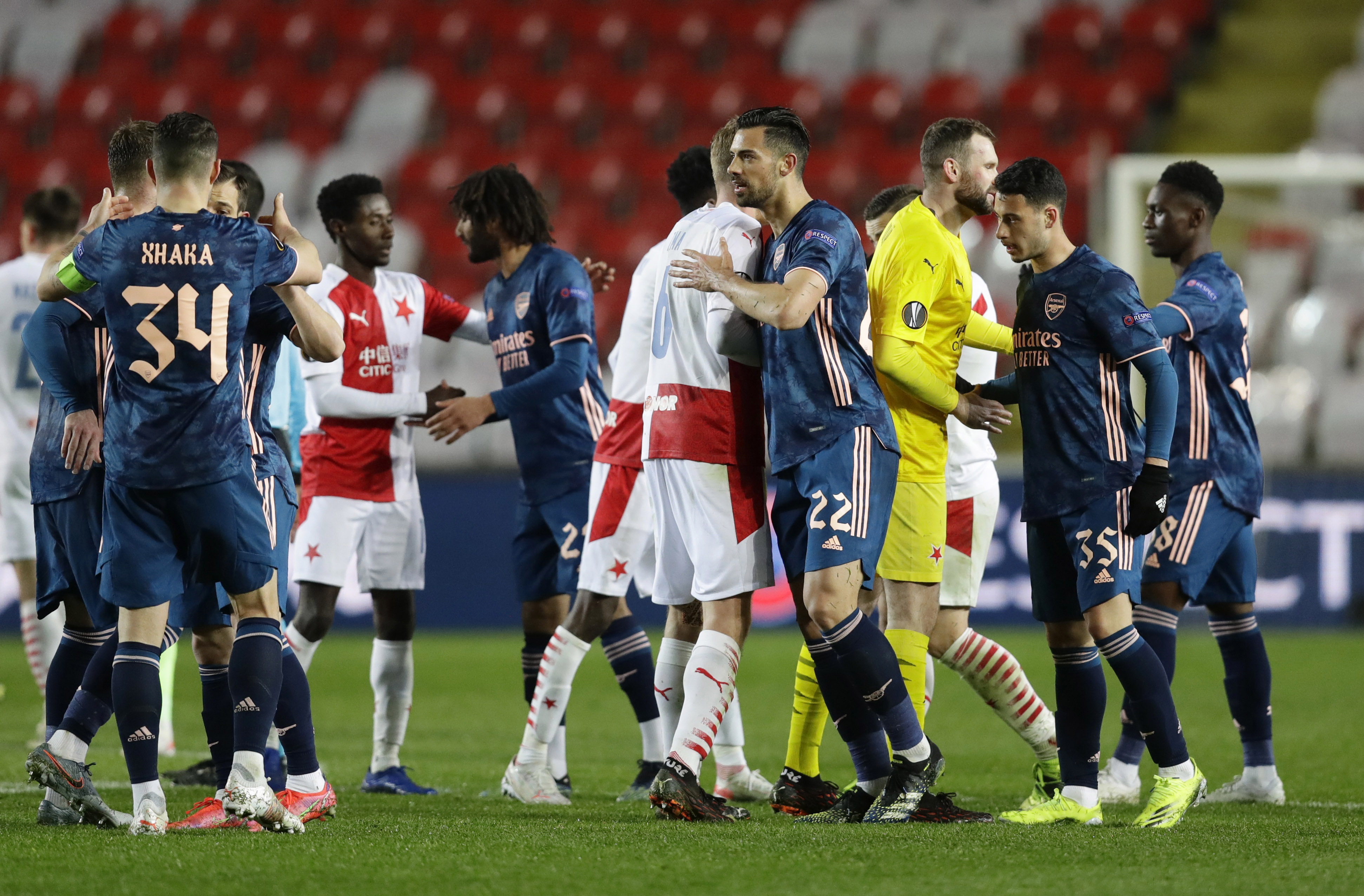 image Arsenal thrash Slavia Prague to reach Europa League semis
