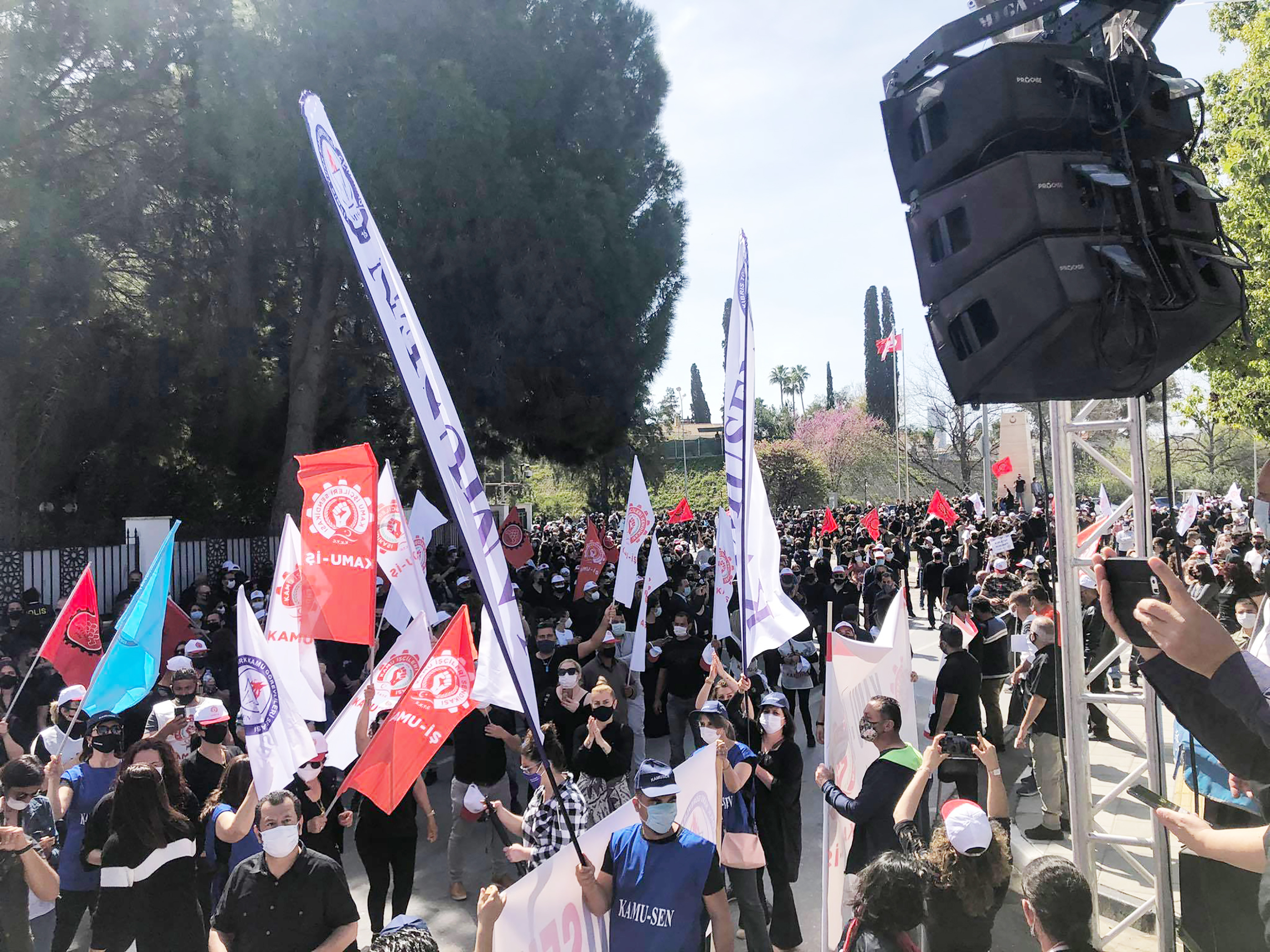 image Turkish Cypriot civil servants stage strike
