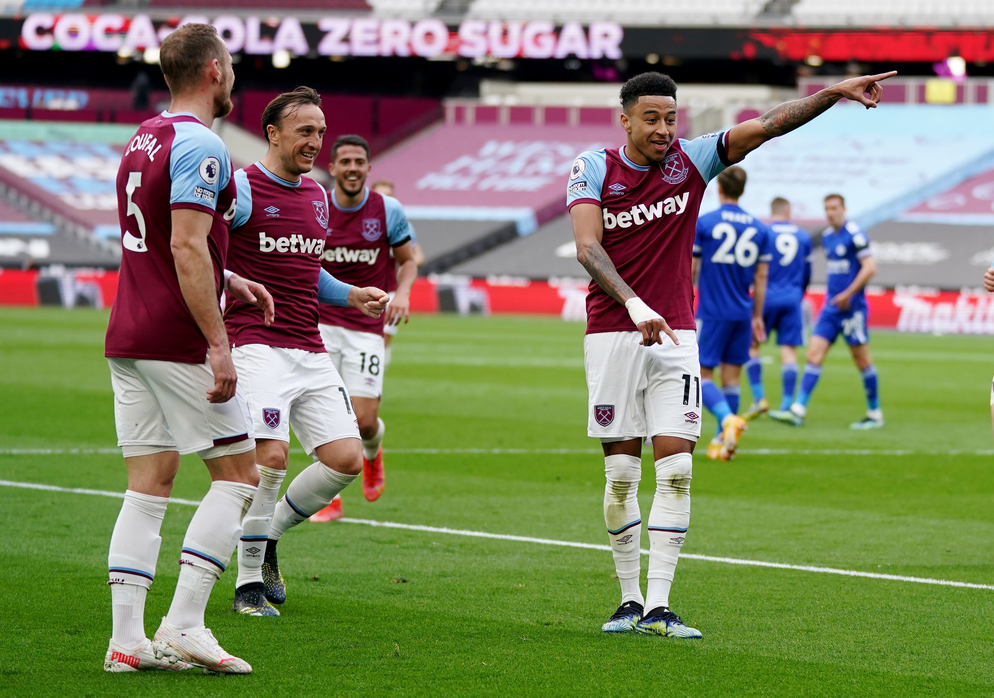 image Lingard double fires West Ham back into top four