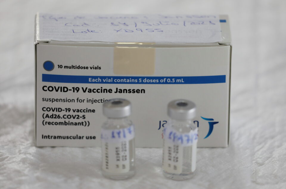 file photo: empty vials of johnson & johnson's coronavirus disease (covid 19) vaccine are seen on a table at a vaccination centre in ronda