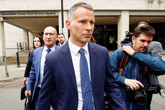former soccer player ryan giggs leaves manchester crown court