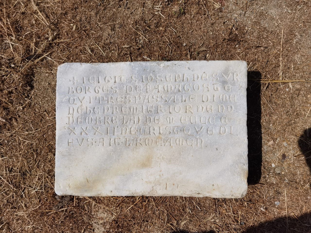 image Resident finds ancient gravestone in field