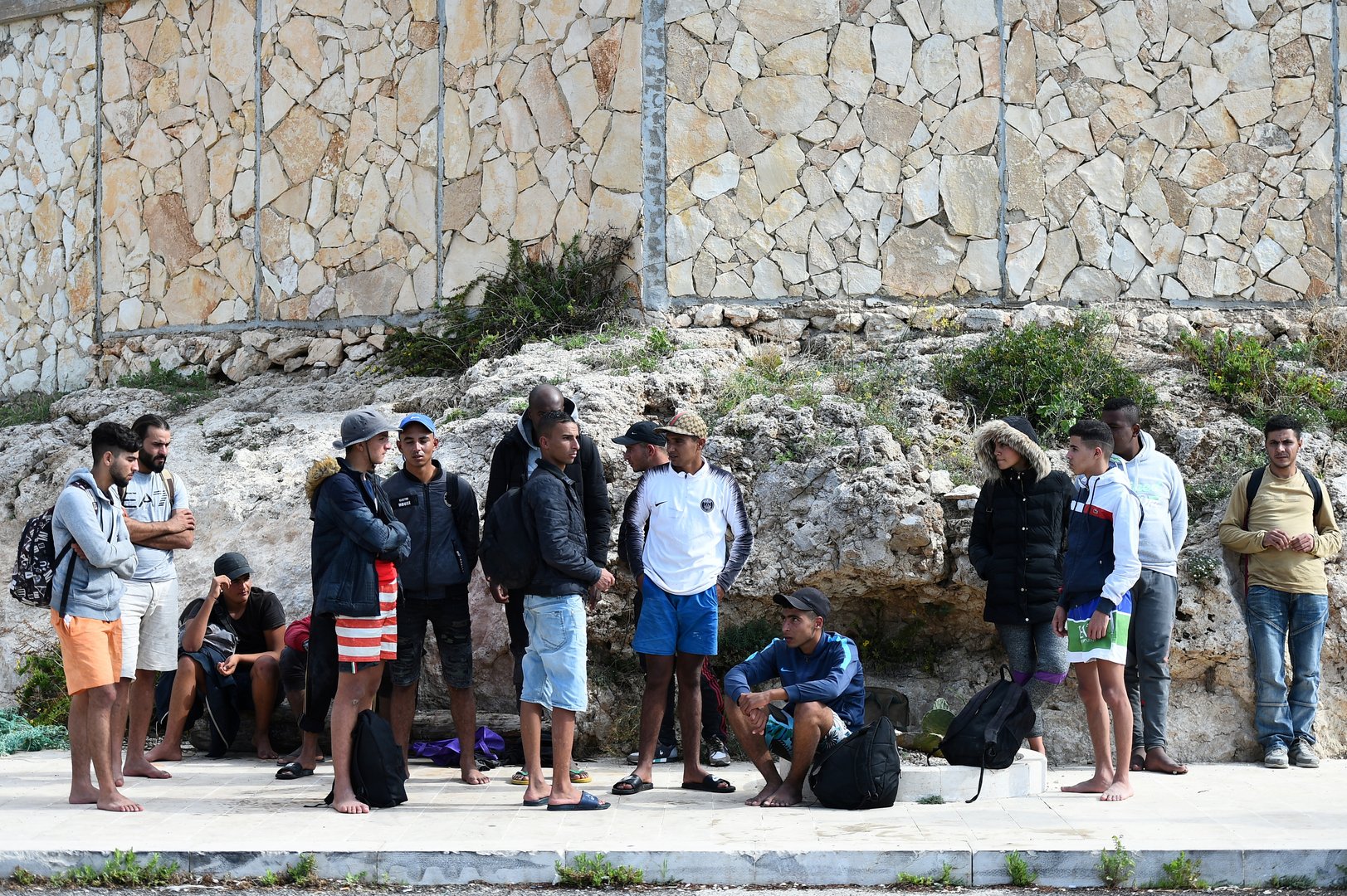 image Boats carrying hundred of migrants arrive in Italy&#8217;s Lampedusa
