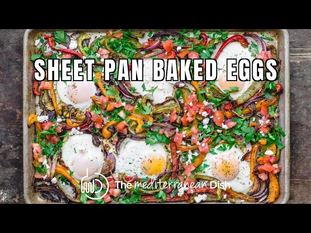 image Easy sheet-pan baked eggs and vegetables