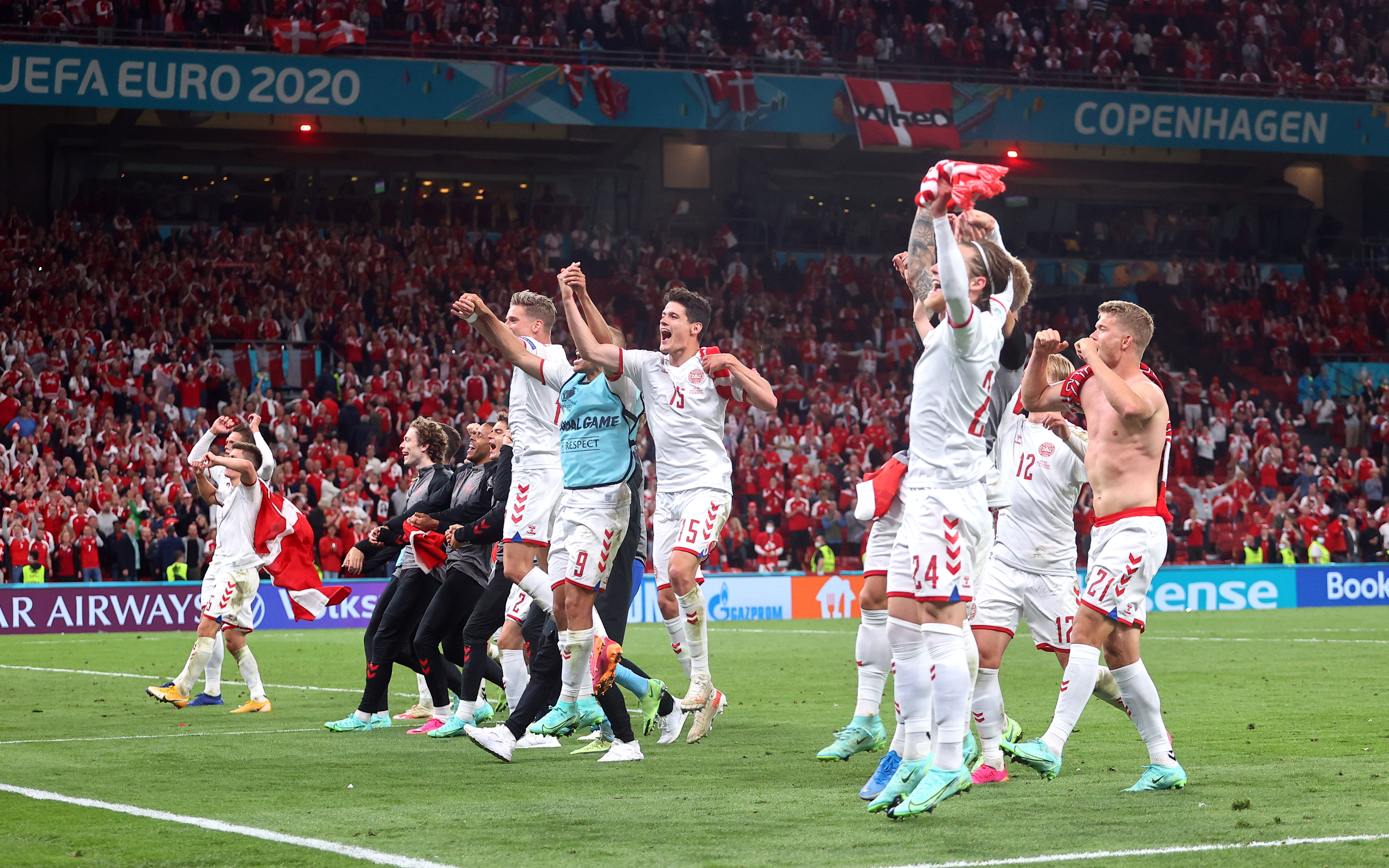 image Fairytale for Denmark as rout of Russia puts them in last 16, Belgium win again