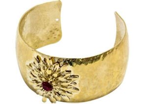 fashion2 red dahlia cuff bracelet from wolf & badger